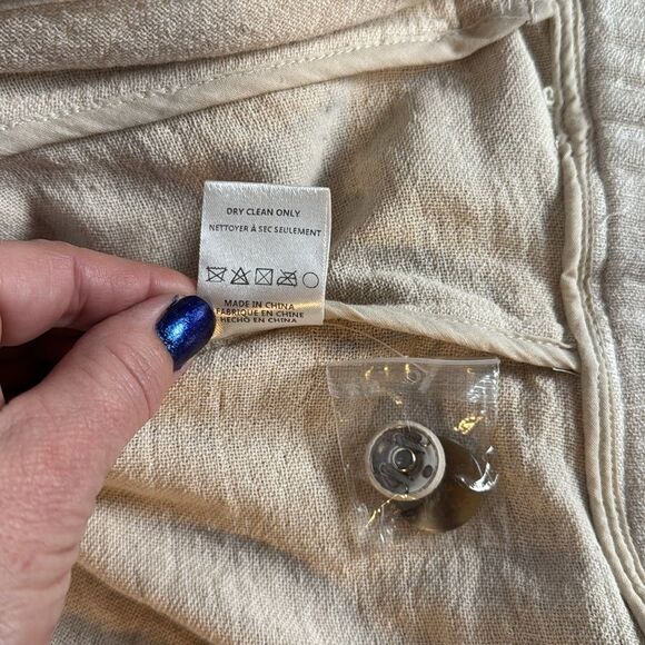 NWT Greylin Roca Relaxed Oatmeal Linen Jacket Size Small - Picture 12 of 12